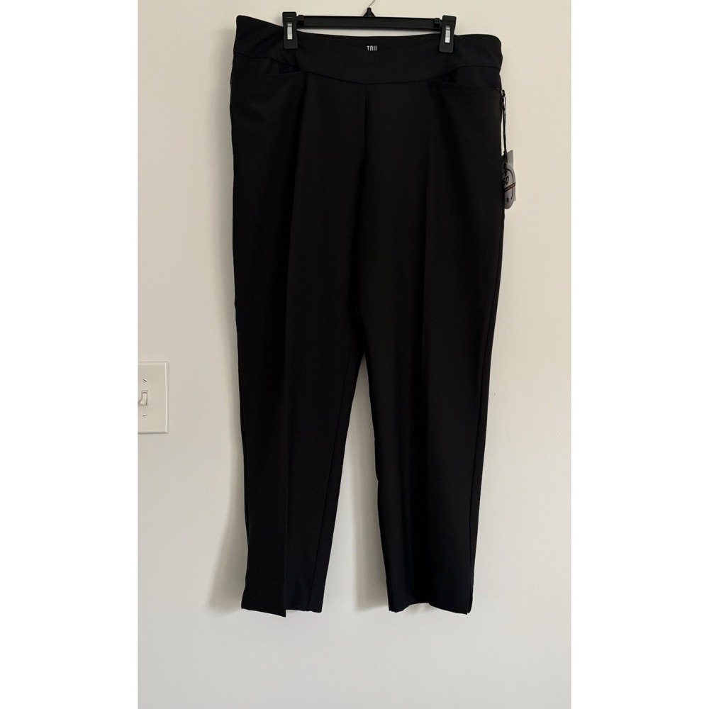 Tail Women's NWT Pull On Pants Sz16 Stretch Comfort Golf Casual Black UPF 50